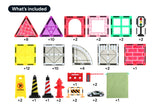 69 Piece Road Magnetic Tile Set