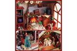 DIY Miniature Christmas Lodge Kit with Music Box